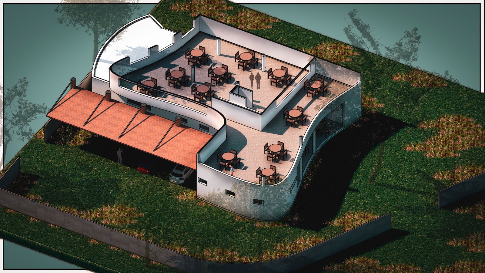 Corte Isométrico de proyecto arquitectónico