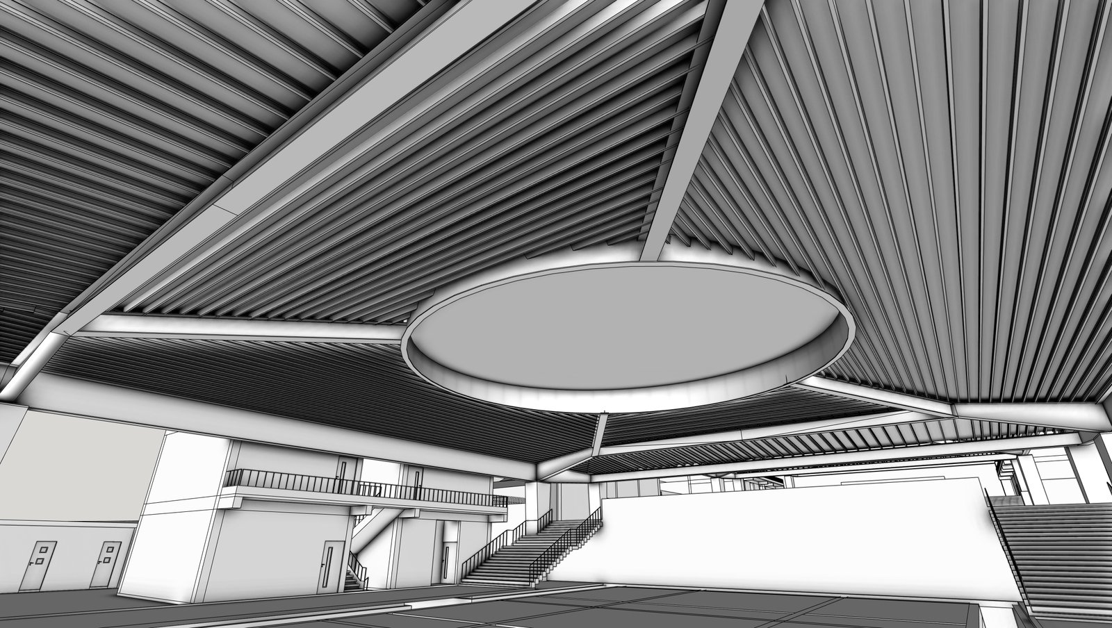 Captura de modelado 3D de cubiertas Centro Comunitario 