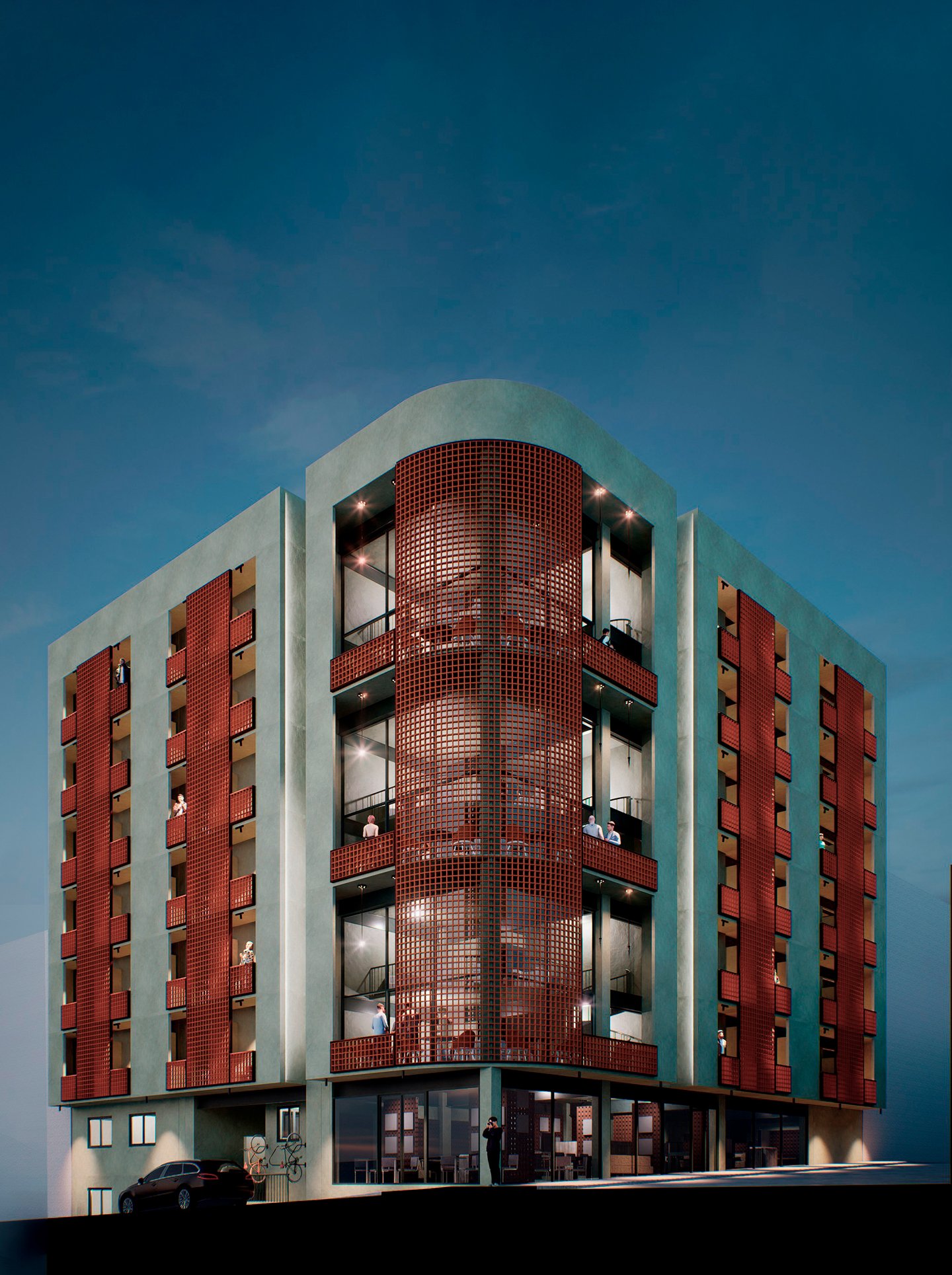 Fachada de residencia estudiantil en Ciudad de México